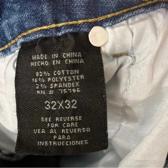 Men's Distressed Skinny Jeans in Classic Blue - Picture 8 of 9